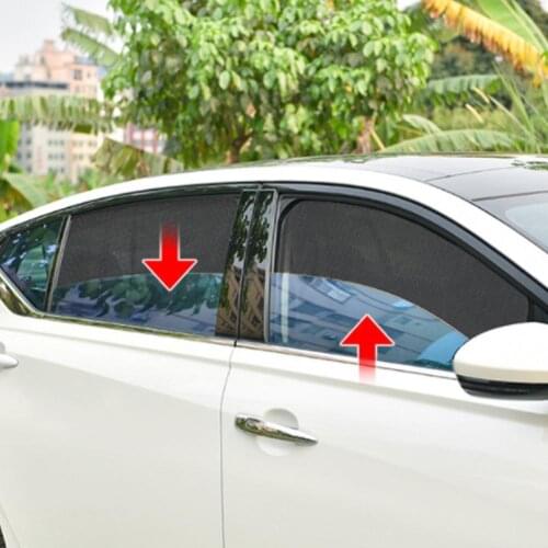 New Car Side Window Cover UV Protection Summer Mosquito Mesh Dust Protection Car-covers Magnet Sunshade Curtain Car Window Shade