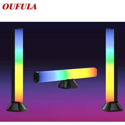 OUFULA RGB Lighting Effect Symphony Background Music Atmosphere Lamp Decoration for Home Bar KTV Hotel 2 Pack