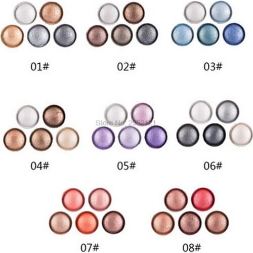 By DHL 200pcs 5Colors/pcs Eye Shadow Makeup Palette Powder Smoky Eyes Metal Shimmer Nude Cosmetics Brush & Mirror tool