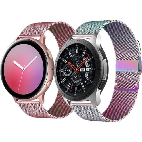 20mm/22mm Milanese strap Huawei watch GT 2-2e-Pro bracelet For Samsung Galaxy watch 3 45mm/46mm/42mm/Active 2 44mm 40mm Band