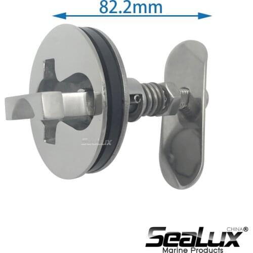 Sealux Marine Grade Stainless Steel 316 Hardware Round Latch with T-Handle for Boat Yacht Fishing Marine Accessories