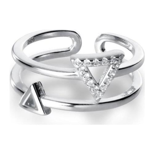 Silver Rings 100% Guaranteed Real 925 Sterling Silver Jewelry Open Ring For Women