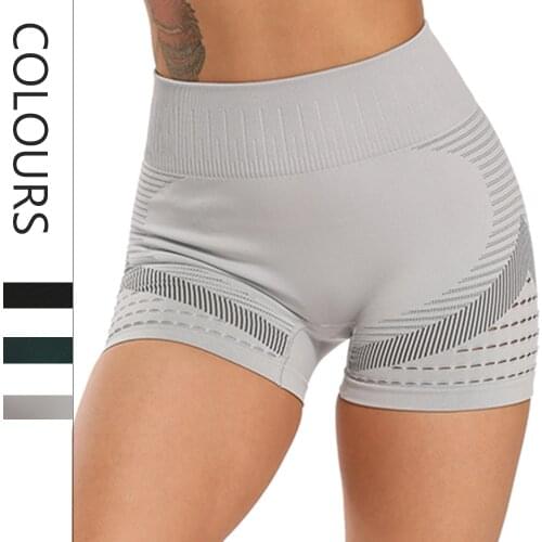 CROSS1946 Seamless Gym Shorts Women High Waist Wicking Jogging Trousers Fitness Running Active Shorts Workout Clothes for Women