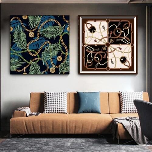 Modern Abstract Texture canvas painting Nordic Leather Flowers Posters and Prints Wall art Pictures for Living Room home decor