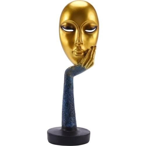 Modern Human Meditators Abstract Lady Face Character Resin Statues Sculpture Art Crafts Figurine Home Decorative Display