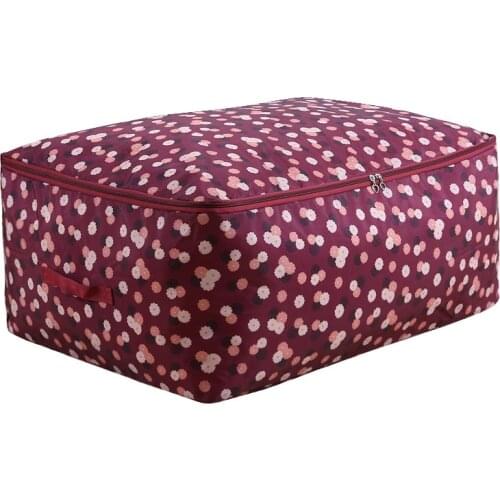 Heart Pattern Packing Box Oxford Storage Bag For Clothing Household Suitcase Durable Sock Tie Storage Box Closet Quilt Organizer
