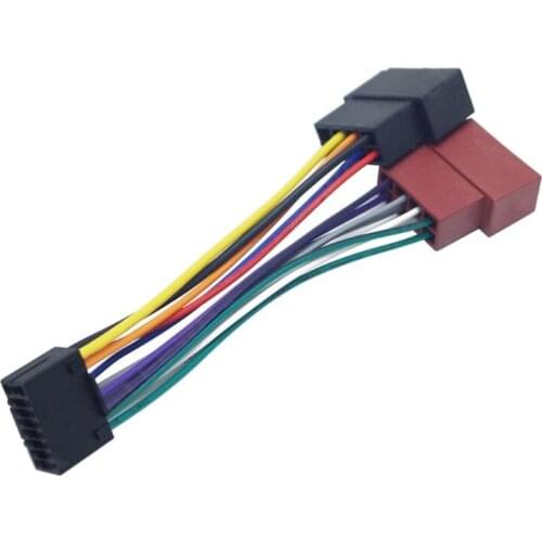Wire Harness Adaptor for Kenwood Car Stereo Radio ISO Connector 16Pin Plug Cable E7CA