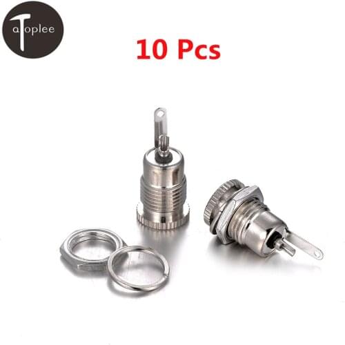 10 PCS 5.5*2.1mm 2 Pin Female Metal Power Supply Jack Socket Plug DC 30V 5A Terminals Connectors Best Quality