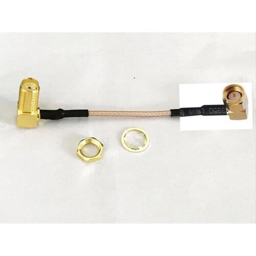 10pcs 6 inch 15CM rg178 Right Angle SMA Female Jack to SMA Male Right Angle RG178 Extension Cable