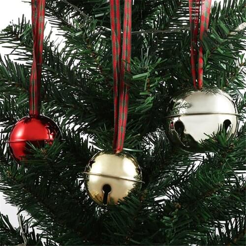 2 Pcs Christmas Tree Decorative Craft Ornament Pendant 6cm Big Ball Bell Party Decor Home Decoration Accessories