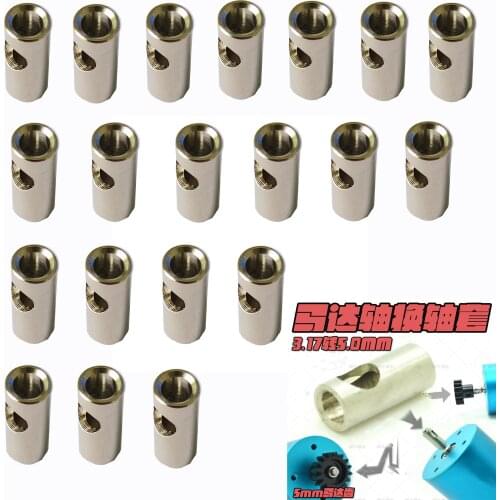 20pcs Motor Axle 3.17mm To 5mm Change-over Shaft Adapter Motor Shaft Sleeve Remote Control Cars Boat Plane For HOBBYWING RC Mode