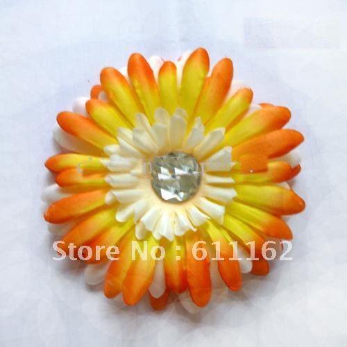 300pcs New design double-color daisies Gerber baby hair bows Children 's clip girl flowers Flower