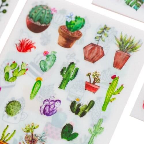 6sheets/pack floral plant series mini scrapbooking seal sticker label DIY mulifunction decoration label for gifts