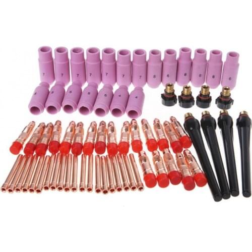 68Pcs/Set Plasma Cutting Nozzle Electrode Clamp for Argon Arc Welding WP17/18/26 Welding Torch Accessories