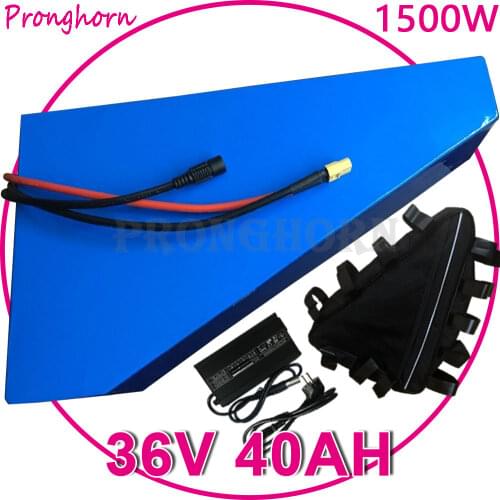 36V 1500W 1000W 500W Electric Bike Battery Pack 36V 18Ah 20Ah 22Ah 25Ah 30Ah 32Ah 35Ah 40Ah E-Bike Lithium Battery + 5A Charger