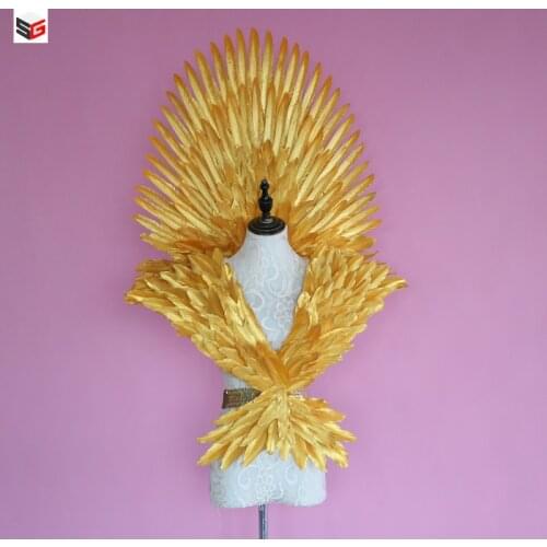 Shoulder Accessories white gold Feather Shoulder Wing Elegant Props Prince Princess Cosplay