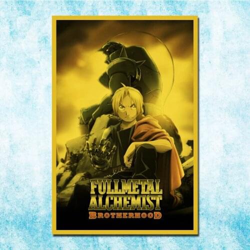 Anime Fullmetal Alchemist Edward Elric Roy Vintage Posters Art Silk Poster Canvas Retro Print For Home Room Decor Decoration-047