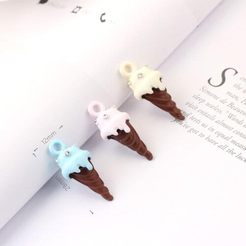 Free Shipping Oil Drop Charms Candy Colors Enamel Sweet Ice Cream Bracelet Pendant Charm Craft Ornament Jewelry Accessories