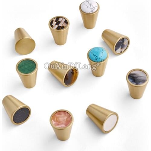 Elegant 20PCS Solid Brass&Shell Cabinet Door Handles Cupboard Wardrobe Drawer Kitchen Wine Cabinet Pulls Handles & Knobs