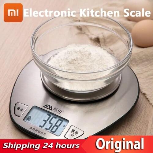 YOUPIN SENSSUN Electronic Kitchen Scale Stainless Steel Baking Scale Portable EK518 Baking Scale 1g-5kg LCD Display for Kitchen