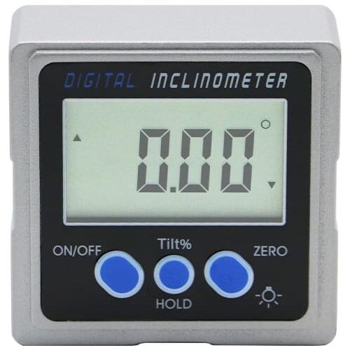 Hester Magnetic Digital Level and Angle Finder Inclinometer Bevel Gauge with 3-sides magnets Metal Protractor