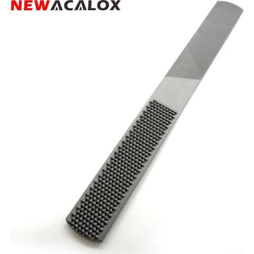 NEWACALOX Double-cut Alloy Square Flat Half Round Filling Needle Microtech Woodworking 4 IN 1 Wood Carving Files Rasp Wooden