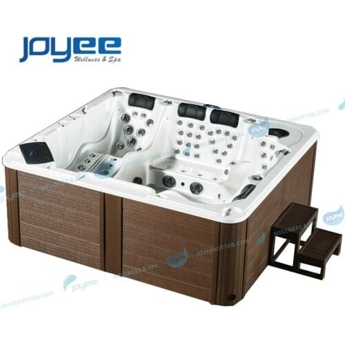 JOYEE American Acrylic Balboa Control Hydro Therapy Extra Large 6 Person Whirlpool Outdoor Hot Spa Jacuzzi