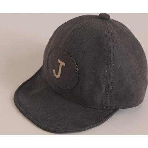 3 Months to 18 Months Baby Cap Spring and Summer Cotton Letter Embroidered Sunscreen Cap Boys and Girls Soft Brim Cap