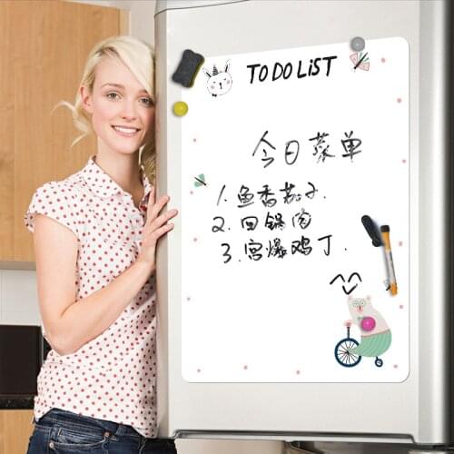 A4 Magnetic Weekly & Monthly Planner Whiteboard Fridge Magnet Flexible Daily Message Drawing Refrigerator Bulletin White Board
