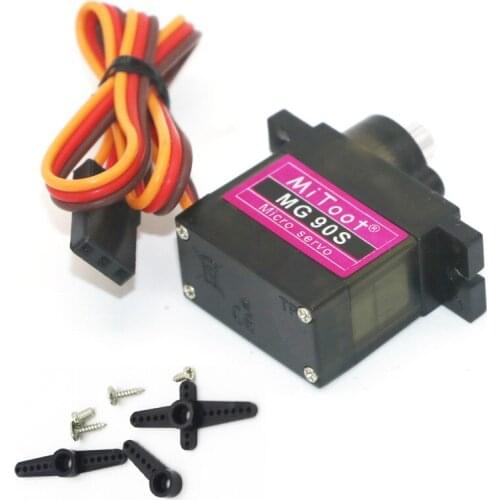 5/10/20/50/100 Uds./lote Mitoot MG90S Metal gear Digital 9g Servo para Rc helicóptero avión barco coche MG90 para Arduino al por
