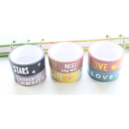Domikee cute candy Japanese foil washi tapes scrapbooking journal planner diary decorative DIY masking tapes stationery