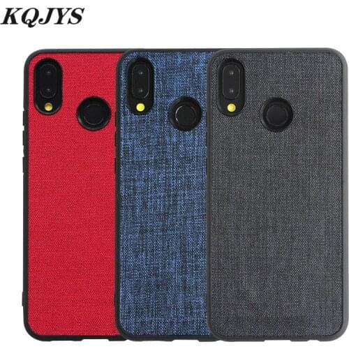 Fashion Linen Cloth Soft TPU Silicone Shockproof Cover for Huawei P20 Lite Back Cover Cases Fabrics Case for Huawei P20 Pro Case