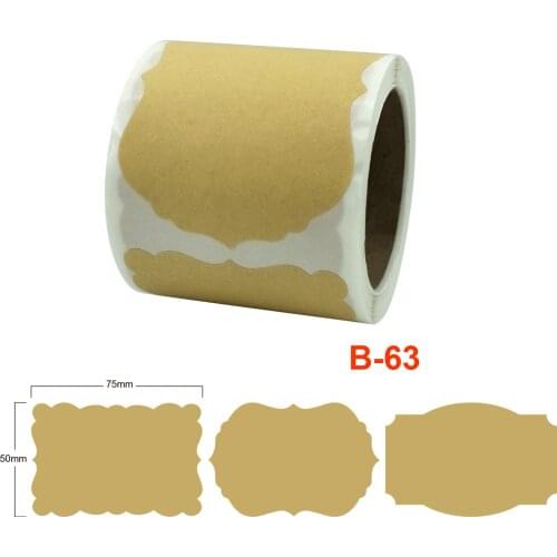 100pcs 5X7.5CM Natural Kraft Labels Stickers Holiday Gift Tags For Handmade Jewellery Box Label Paper DIY Decoration Gift