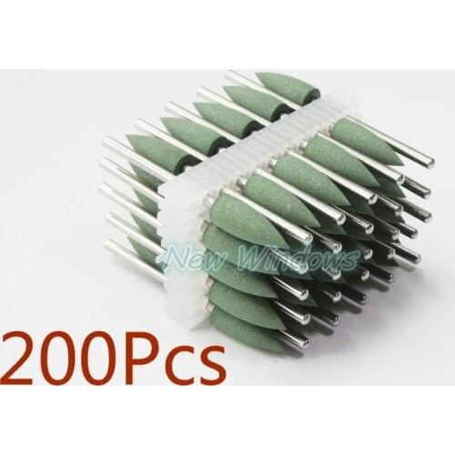 New Dental Silicon Rubber Polishers For Fine Polishing Small Green 2.35mm 200Pcs