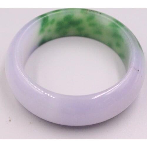 New Grade A Jadeite Bracelrt Width 20mm Fine Dark Green Pattern Purple Bangle Diameter 56mm