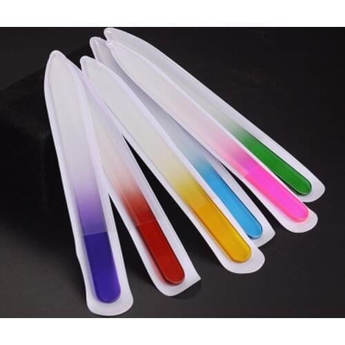 A New Style Piece of Durable Nail File Crystal Glass Buffer Nail Art Manicure Device Pro Tool Lime