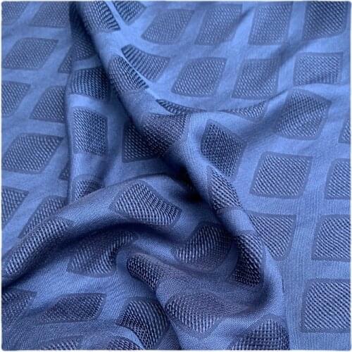 Width 59" Solid Color Simple Comfortable Plaid Sand Washed Silk Fabric By The Half Yard For Dress Shirt Cheongsam Material