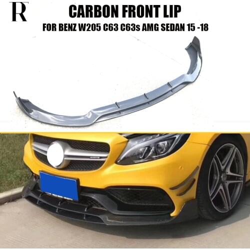 C63 Carbon Fiber Front Bumper Lip Spoiler for Benz S205 Wagon 5 Door C63 & C63s Amg 2015 - 2022