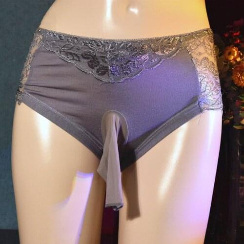 Sexy Men Lace Sheer COCK Ring G-string COCkring U Convex Pouch Briefs Sexy G-string Thongs Gay Wear Candy Color Plus Size F8