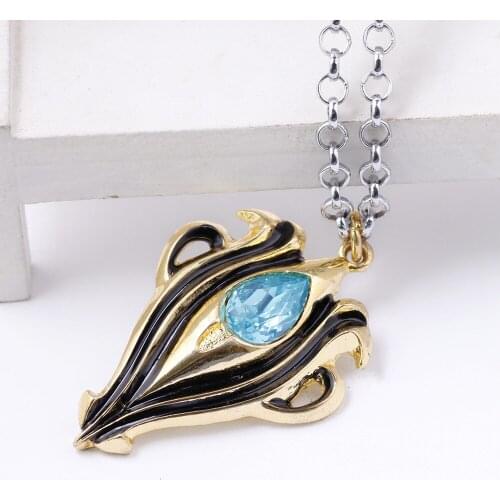 Hot Cartoon Anime Fire Emblem Pendant Necklace black golden Fashion Cool Classic Chain Choker Of High Quality Gifts