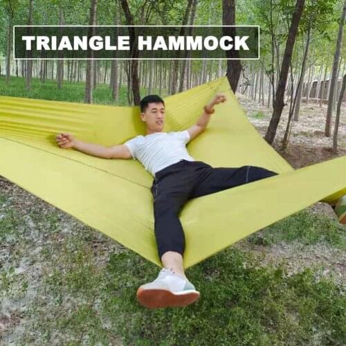 2.8M Camping Multi Person Portable Hammock Triangle Aerial Hanging Bed for Outdoor Travel Camping Hunting Air Sky Tent