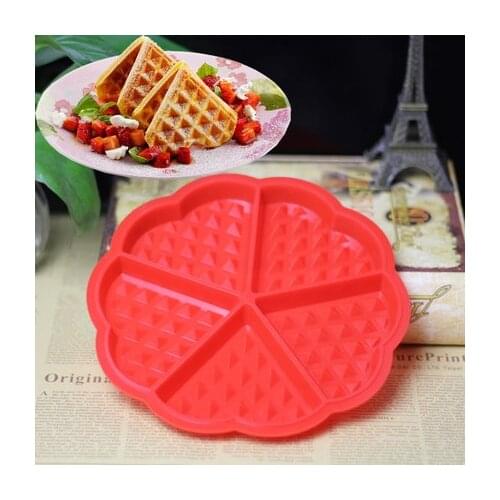 Family Silicone Waffle Mold Maker Pan Microwave Baking Cookie Cake Muffin Bakeware Cooking Tools Kitchen Accessories Supplies