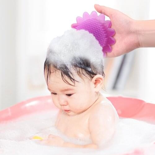 Bath Brushes Shower Products Baby Bath Silicone Brush 104℉ Temperature Sensing with Soft Bristle Infant Bath Scrubber