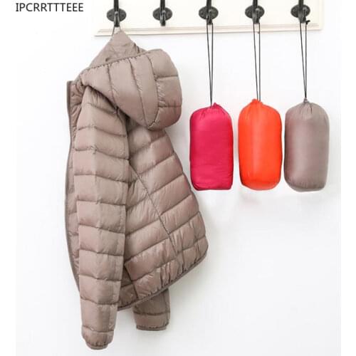 Lightweight Padded Jackets Womens Jackets Spring 2021 Hooded Ultralight Quilted Coat for Warm Winter Down Coats Light Puffer