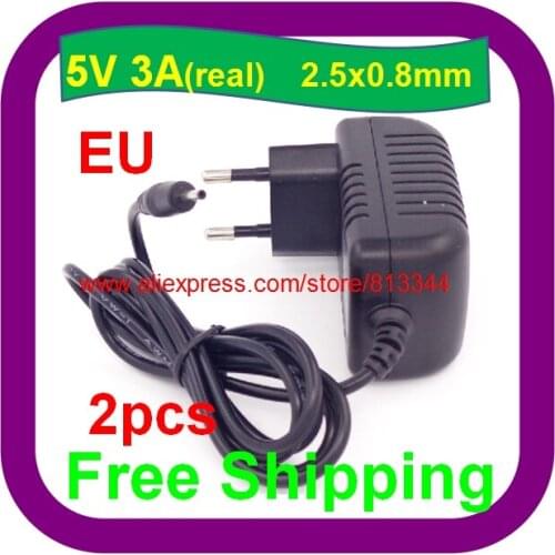 2 pcs Free Shipping 5V 3A 2.5mm power adapter charger for Ainol novo 9 Hero II Spark Firewire quad tablet pc sanei n10 3g