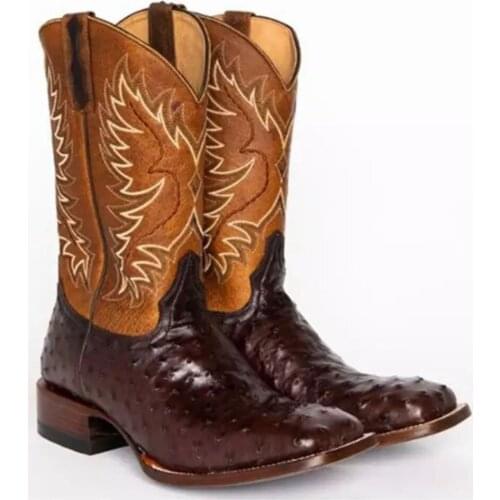 SARAIRIS Fashion mid-calf Big Size 43 Square Heel Women Shoes slip-on Comfy Great Quality Western Boots