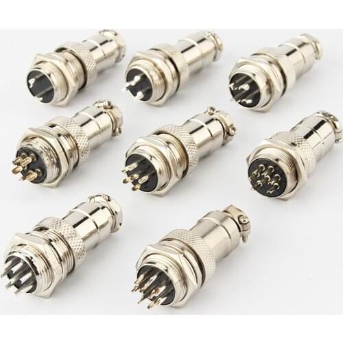 1 set GX16-2-10 Pin Male Female 16mm Circular Connector Wire M16 Aviation Connector Socket Plug Metal