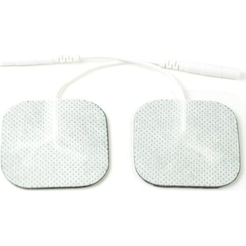 100pcs 5x5cm Muscle Stimulator Electrode Pads Non-woven Fabric Self Adhesive Replacement Pads for Tens Digital Therapy Machine