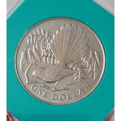 1980 New Zealand 1 dollar 38mm Commonwealth Coins Old Original Coin Collectible Edition 100% Real Random Year