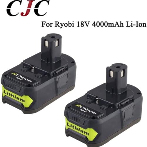 2pcs 18V 4000mAh Li-Ion For Ryobi Hot P108 RB18L40 High Capacity Rechargeable Battery Pack Power Tool Battery For Ryobi For ONE